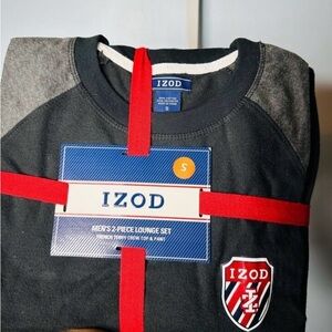 IZOD NWT Men's 2-Piece Pijama Lounge set charcoal heather gray small